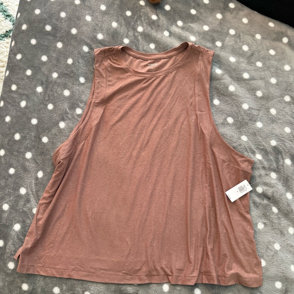 Old Navy Active Brown/Mauve Sleeveless Tank Top